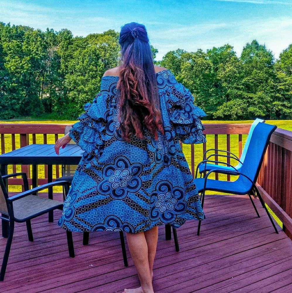 African off the shoulder dress